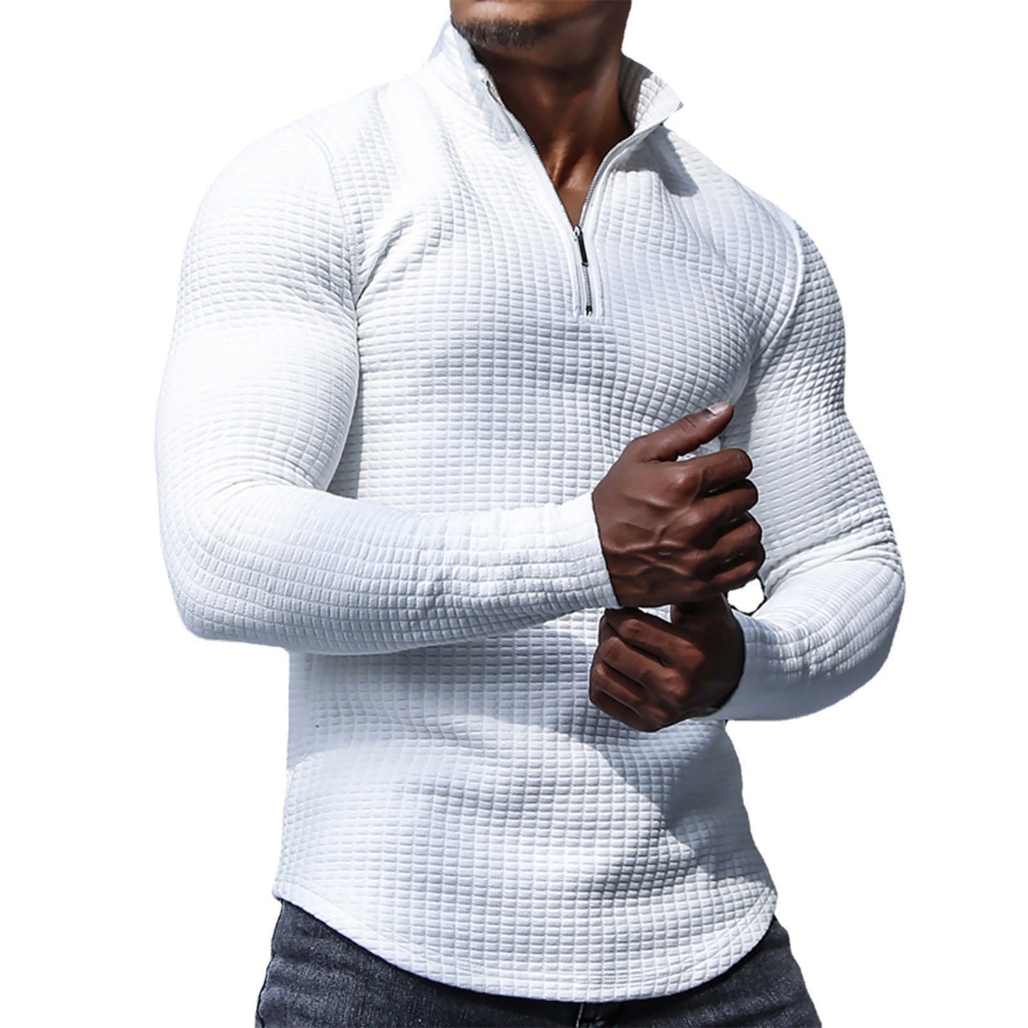 Herren Funktionsshirt Halbzipper Strukturiert Modern - BerlinGlamour