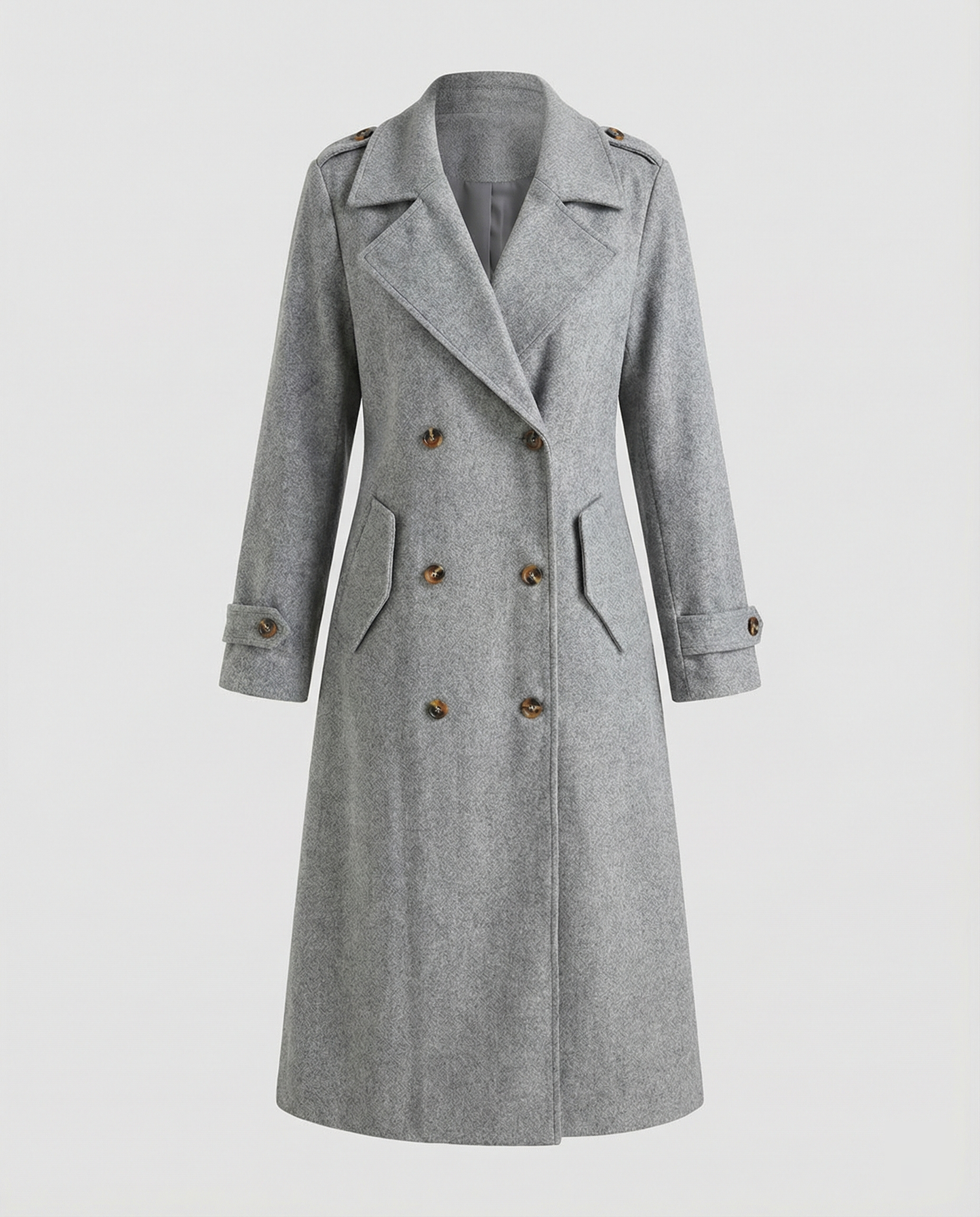 Damen Überwurf Eleganter Langcoat mit Doppelknoten