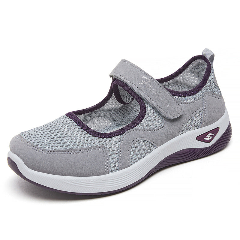 Damen Freizeitschuhe Atmungsaktiv Klettverschluss Verstellbar