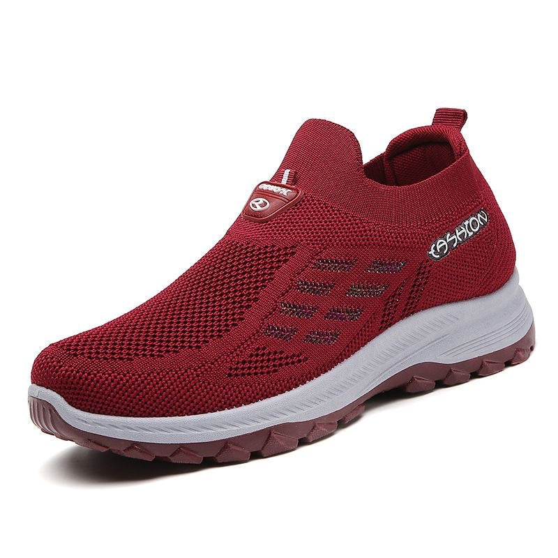 Damen Sneaker Sportlich Leicht Mesh Obermaterial