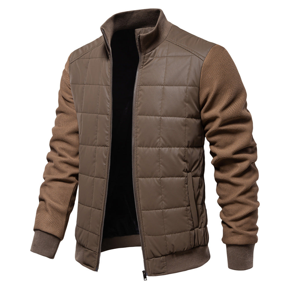 Herren Steppjacke Sportlich Reißverschluss Warm
