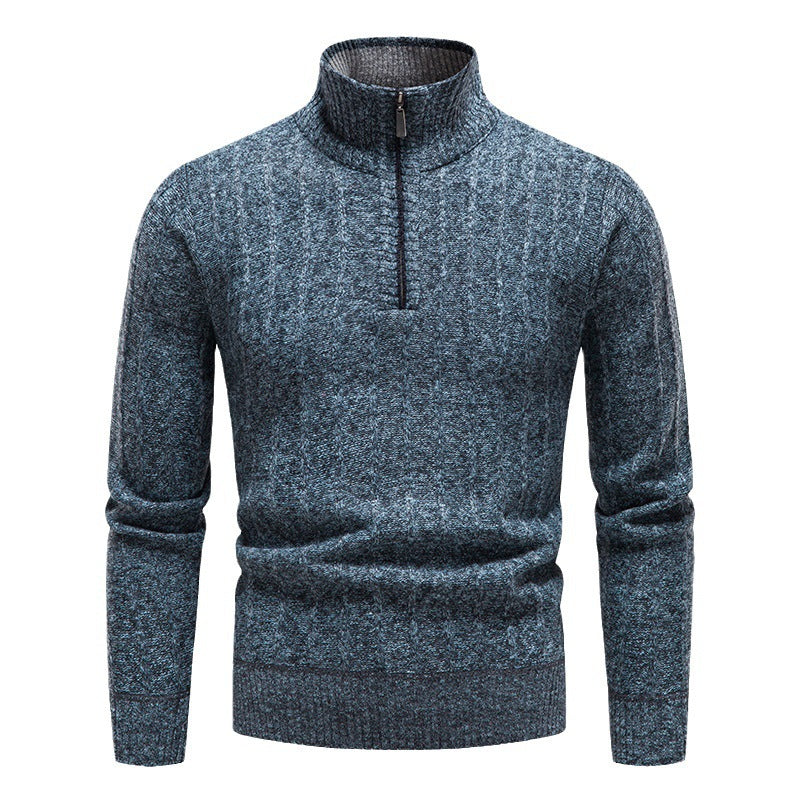 Herren Strickpullover Modern Halb-Reißverschluss Pullover