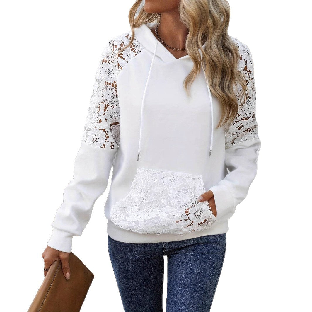 Damen Parka mit Kapuze und Tasche Trendig Modern