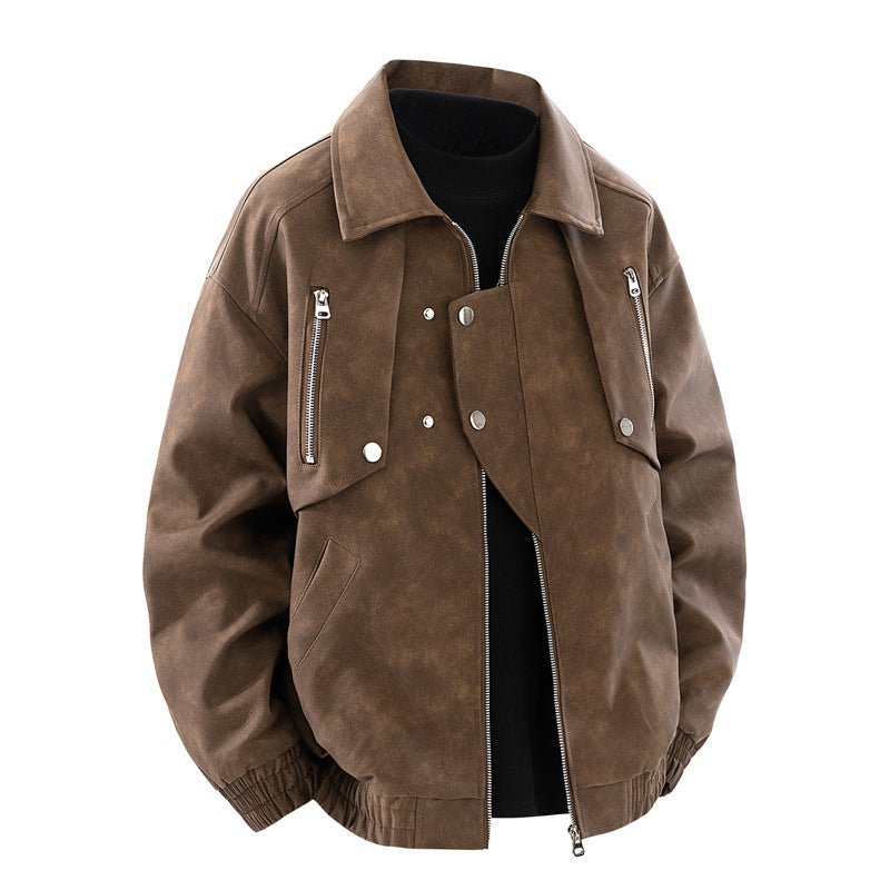 Herrenjacke Modern mit Reißverschlusstaschen Elastisch