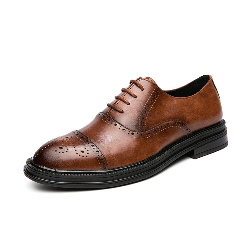 Damen Brogues Leder Schuhe Klassisch Elegantes Design