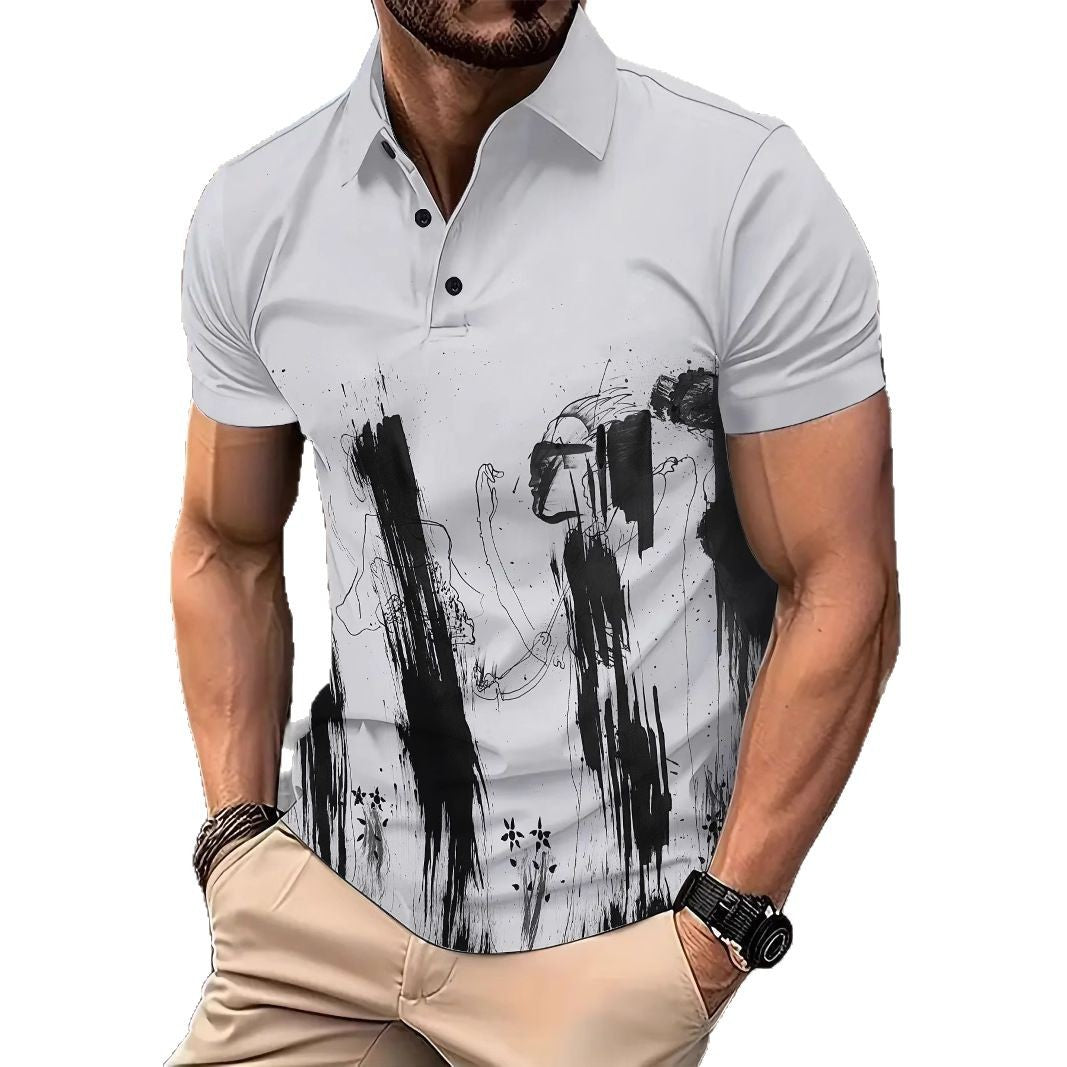 Herren Poloshirt Grafikdruck Sportlich Modern
