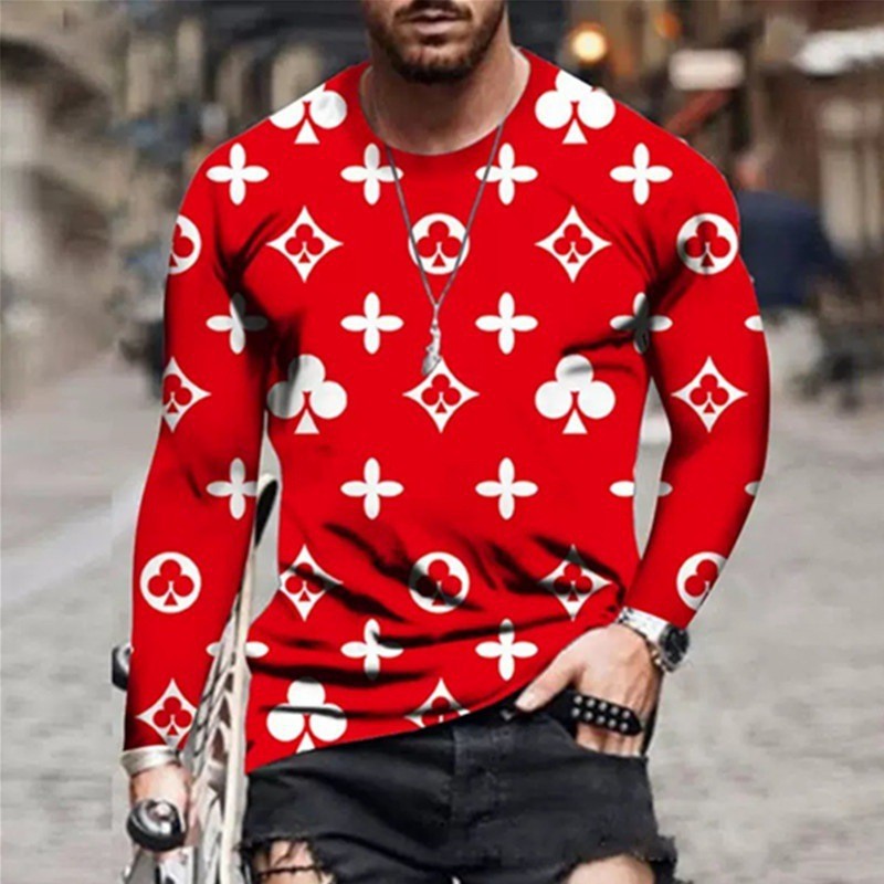 Herren Langarmshirt Bunt Trendig Berlin Style