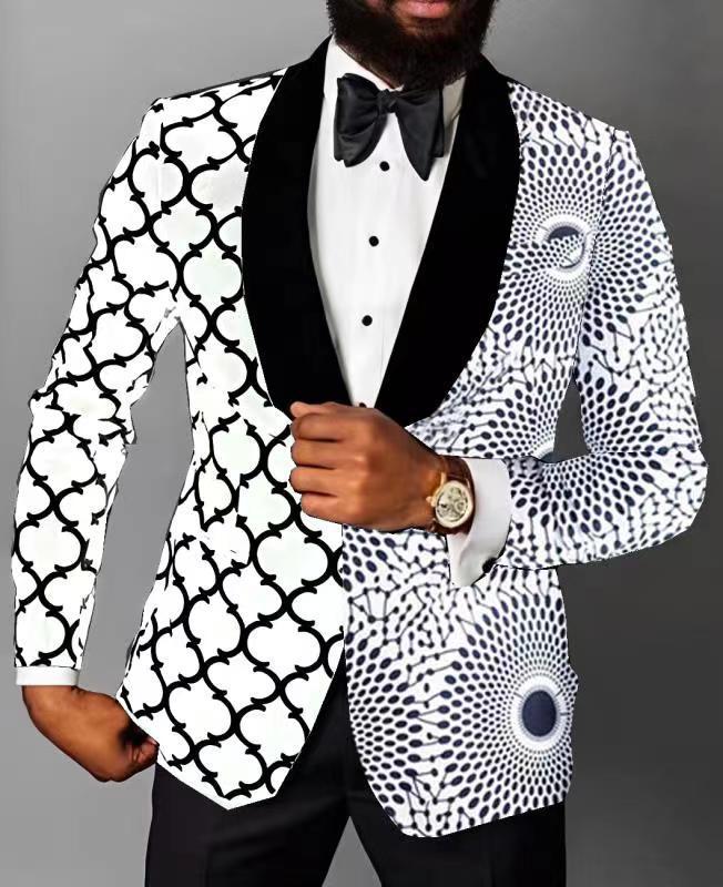 Smoking Herren Elegant Karomuster Schwarz Glamour
