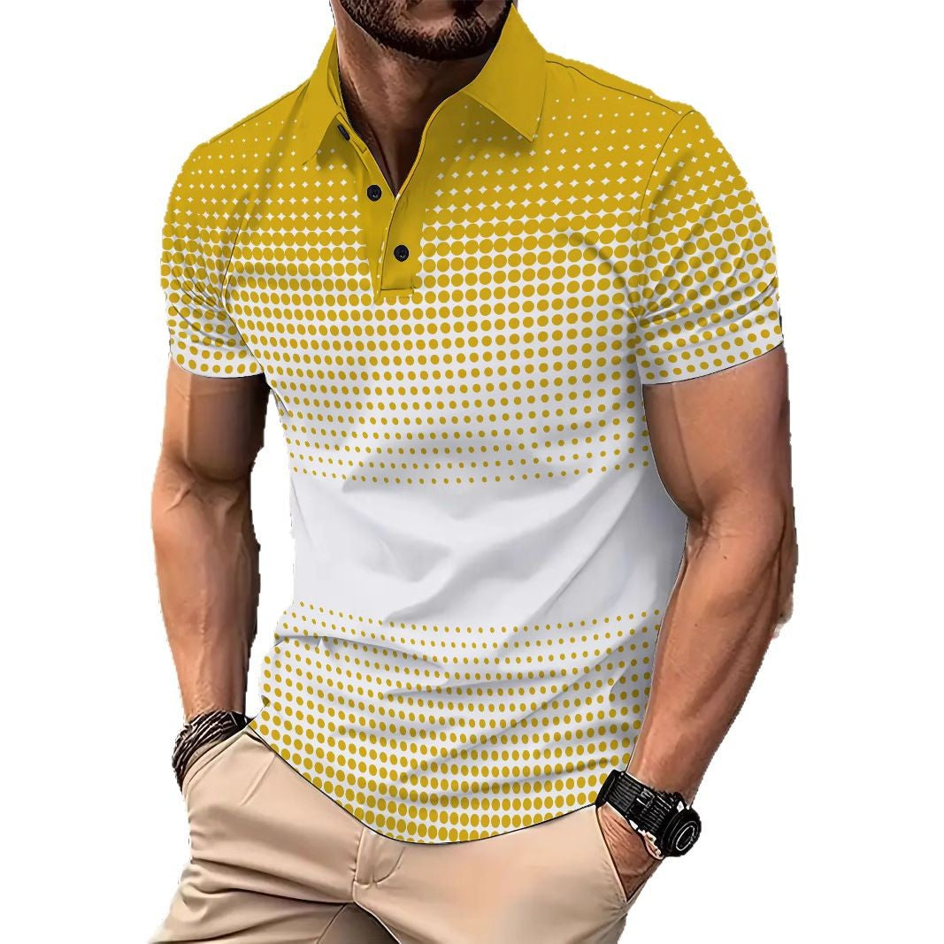 Herren Poloshirt Modern Druck Design Slim Fit