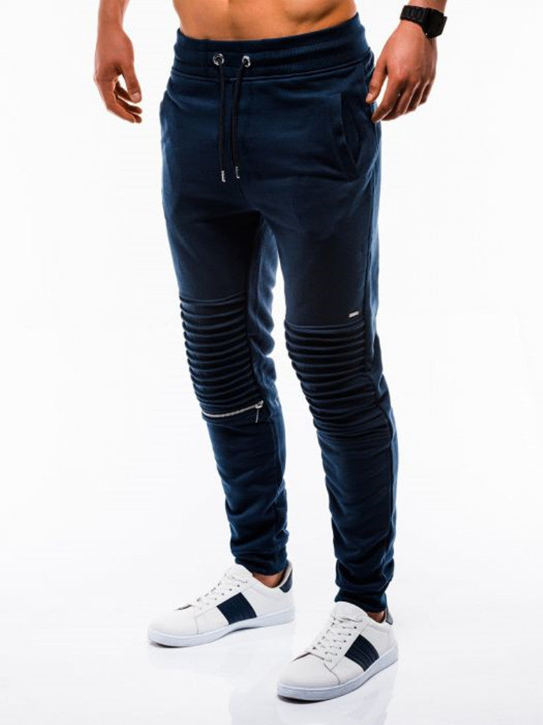 Herren Jogginghose Elastisch Mit Rippmuster Modern