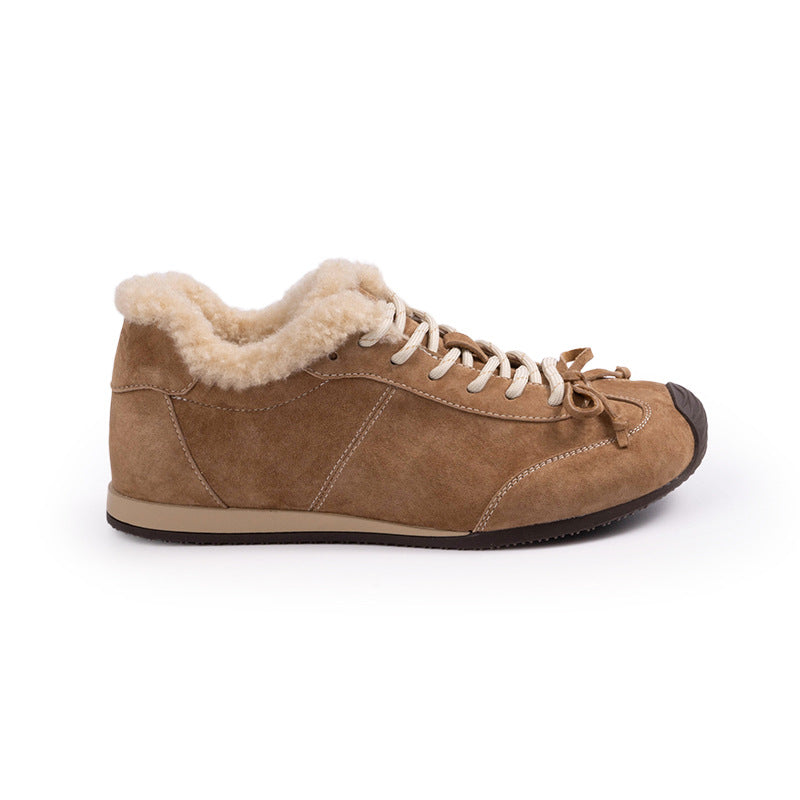 Damen Sneaker Komfortabel Flauschig Modern