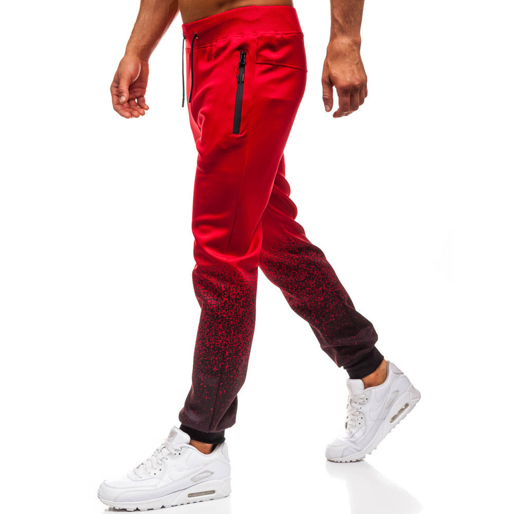 Herren Fitnesshose Atmungsaktiv Reißverschluss Seiten