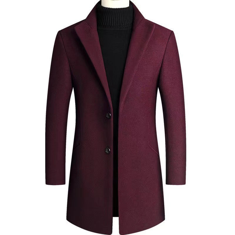 Herren Wollmantel Modern Klassisch Eleganter Schnitt