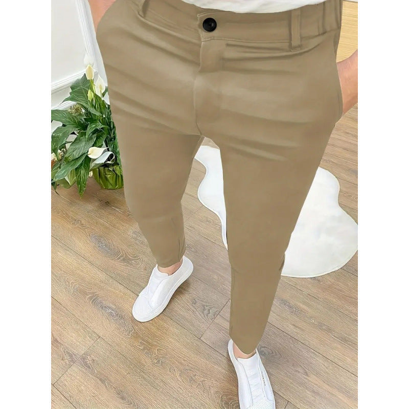 Herren Slimfit Hose Stretch Stoffhose Modern