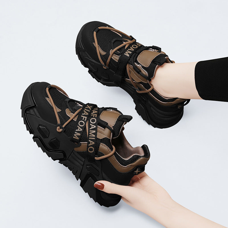 Sportliche Damen Sneaker Chunky atmungsaktiv Komfort Sohle