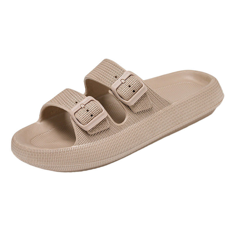 Damen Sandalen Komfortabel Doppelriemen Sommermode