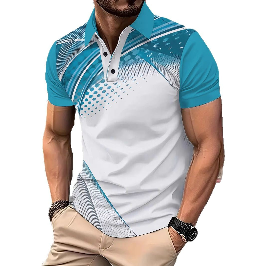 Herren Poloshirt Grafikdesign Atmungsaktiv Modern