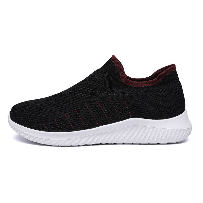 Damen Sneaker Sportlich atmungsaktiv Slip-On Schuhe