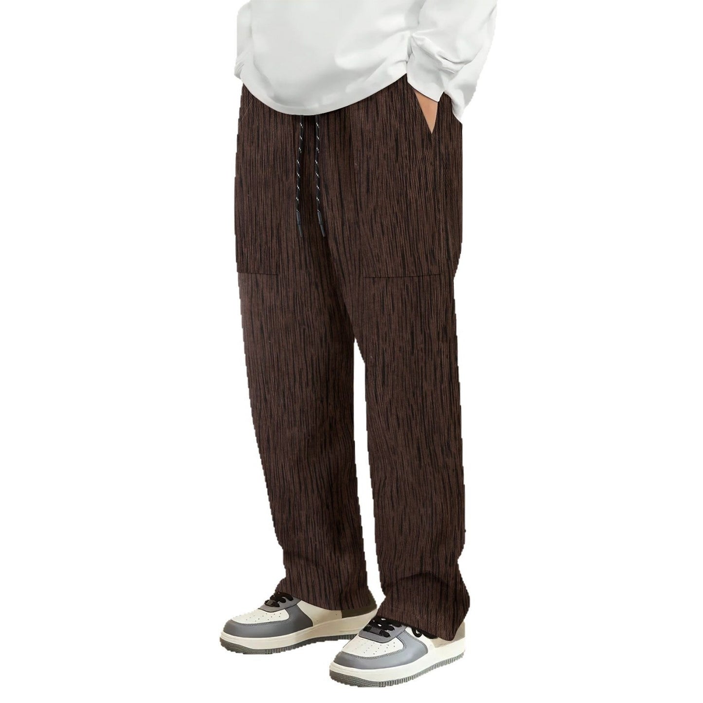 Herren Freizeithose Elastisch mit Streifen Design Modern