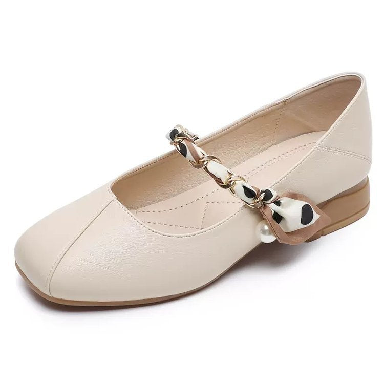 Damen Slingback Schuhe Elegant mit Kettenverzierung Schwarz