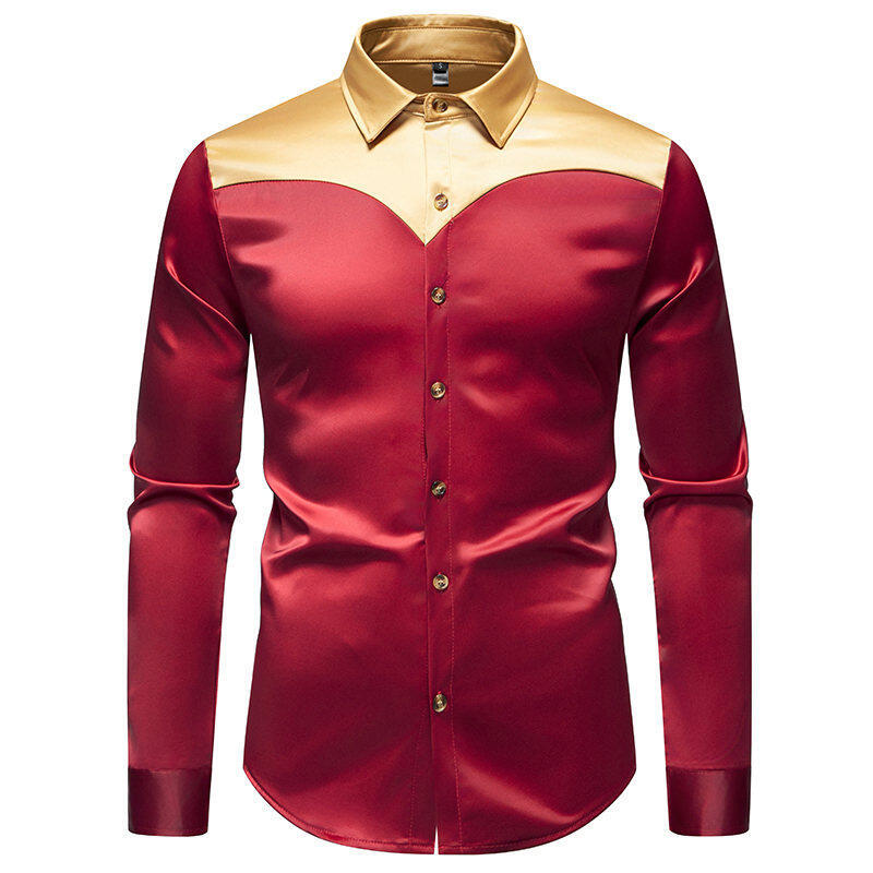 Herren Hemd Elegantes Business Hemd mit Kontrastkragen