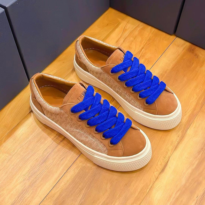 Damen Sneaker Bequem Modisch Schnürsenkel