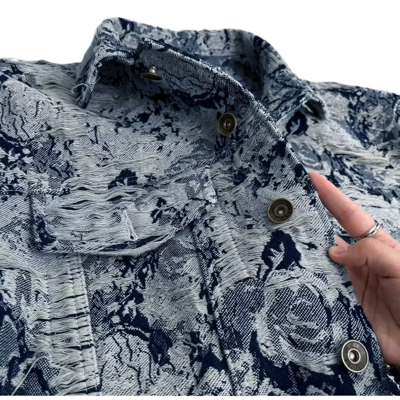 Herren Denimjacke Lässig Modern Mit Einzigartigem Design