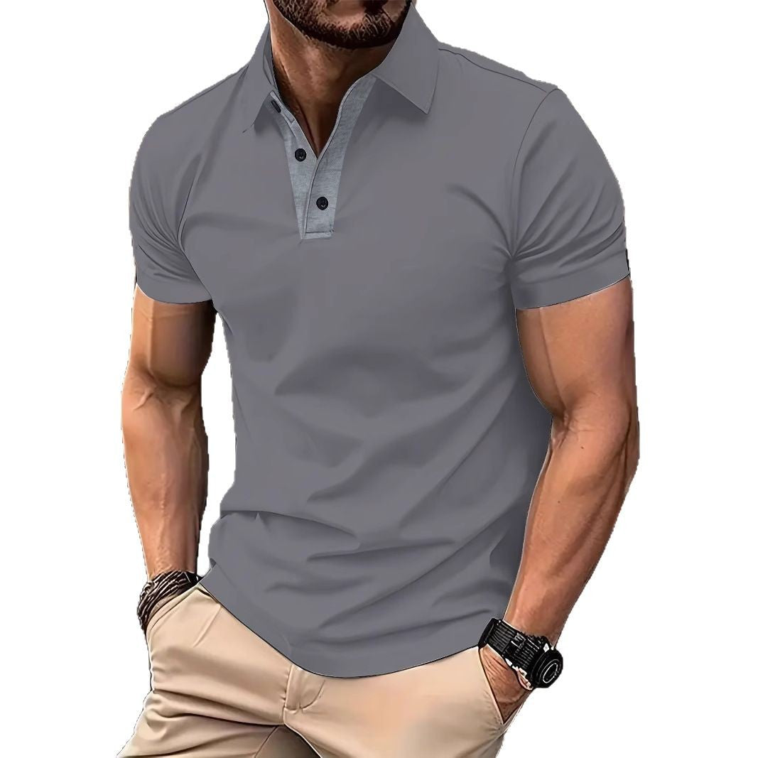 Herren Poloshirt Atmungsaktiv Modern mit Kragenakzent