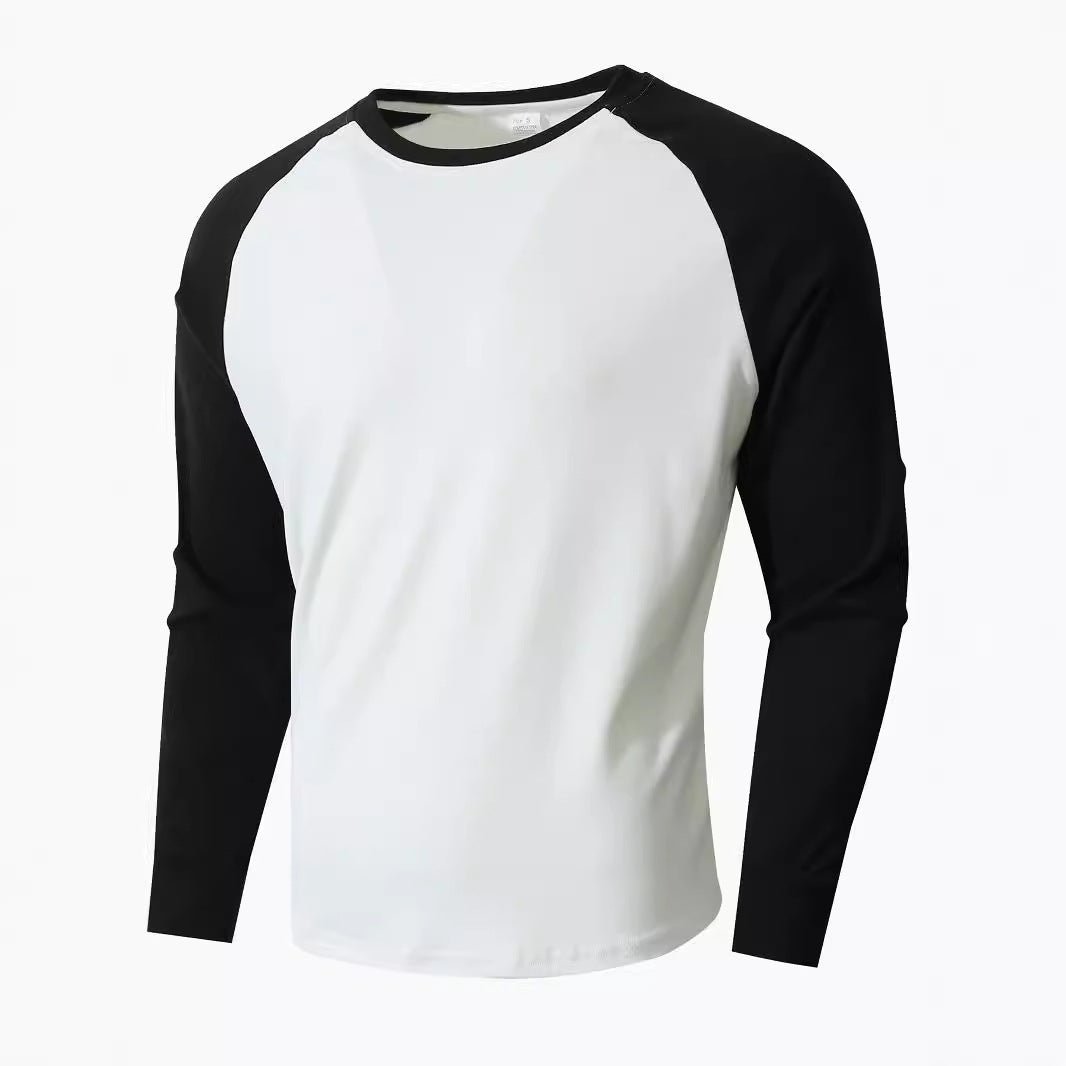 Herren Sportshirt Langarm Raglan Ärmel Modern