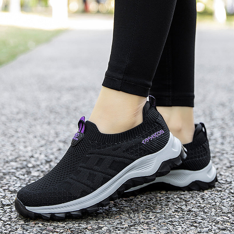 Damen Laufschuhe Komfortabel Atmungsaktiv Slip-On Sneaker