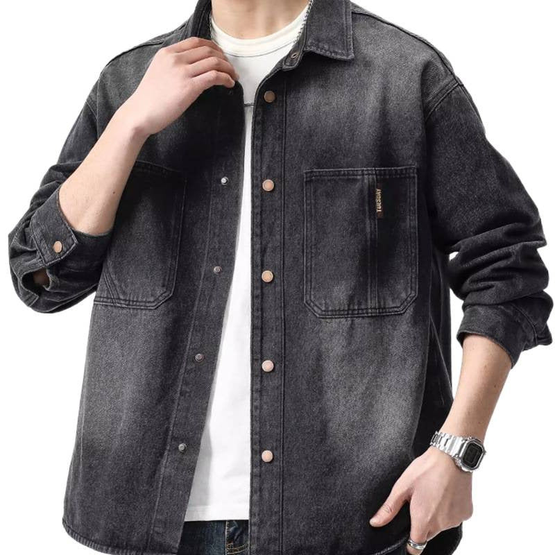 Herren Denimjacke Lässig Mit Taschen