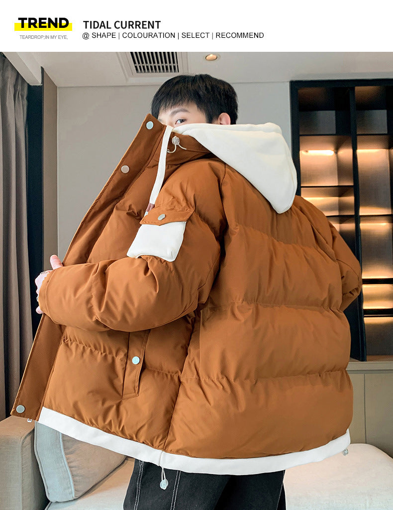Herren Winterjacke Kapuzenjacke Gesteppt Isoliert Warm