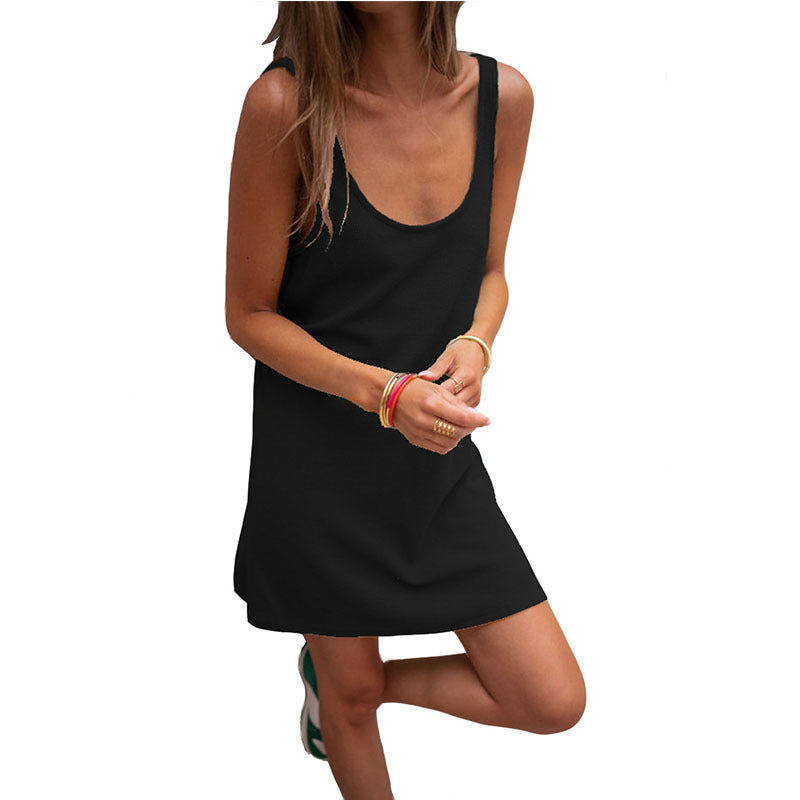 Damenkleid Elegantes Rippkleid Tiefes Dekolleté Modern