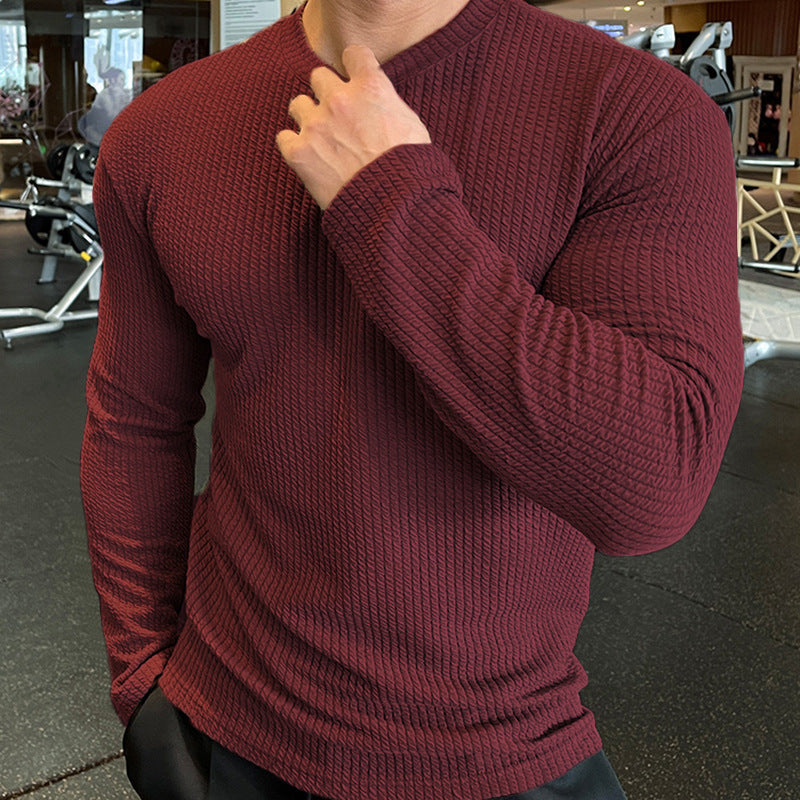 Herren Langarmshirt Strukturiert Modern Urban Style