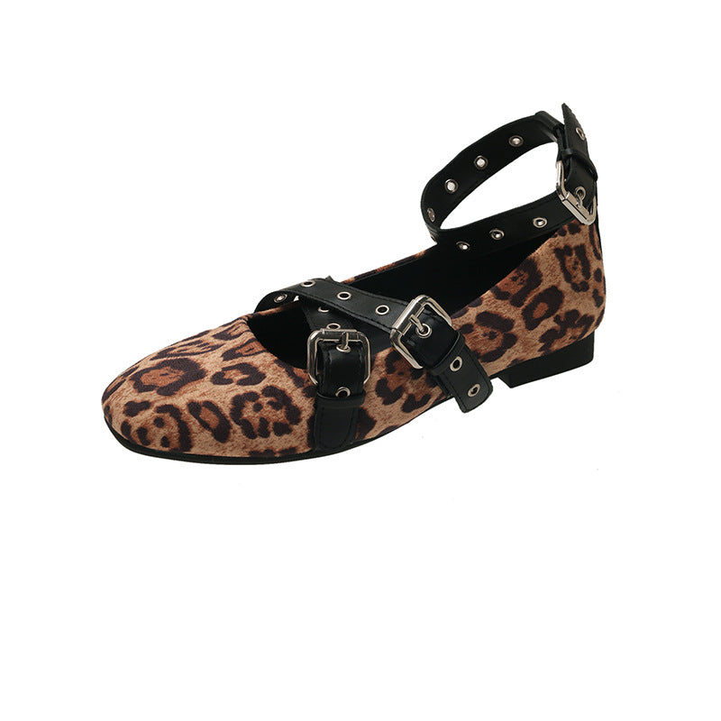 Damen Ballerinas Elegante Schnallen Schuhe Komfortabel