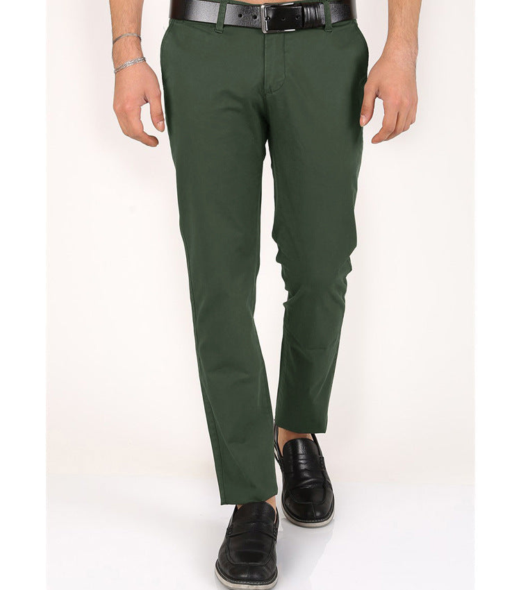 Herren Chino Hose Slim Fit Elastisch Bügelfrei