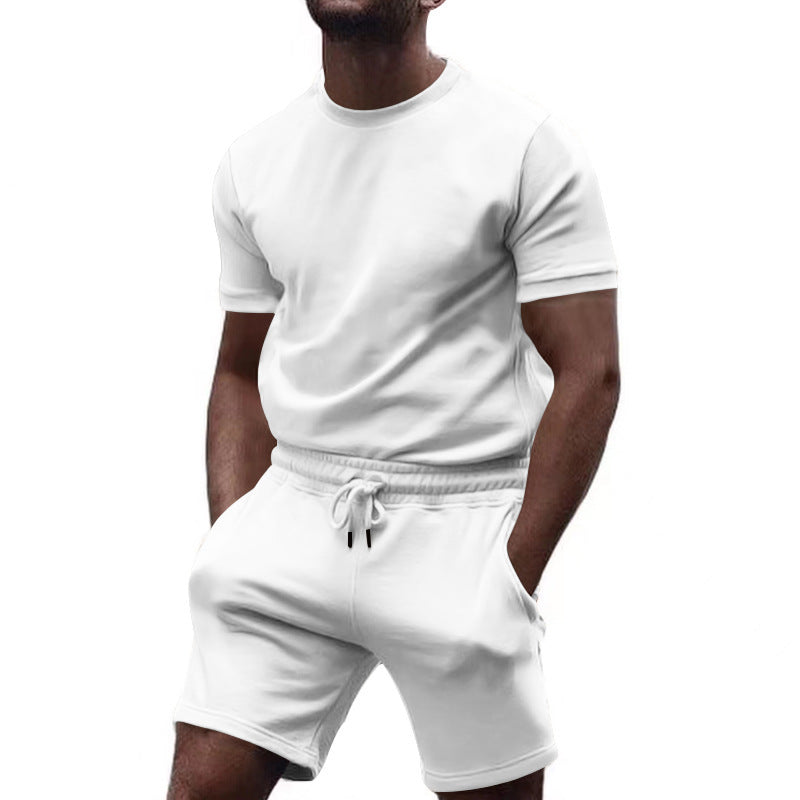 Herren Sportoutfit Rundhals Leicht Elastisch Laufshorts