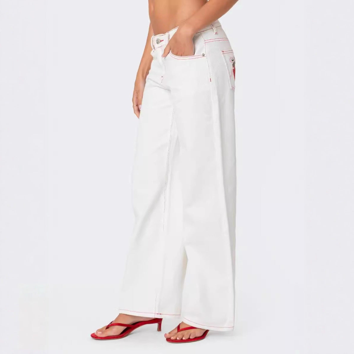 Damen Crop-Top Spitzeneinsatz mit Schleife