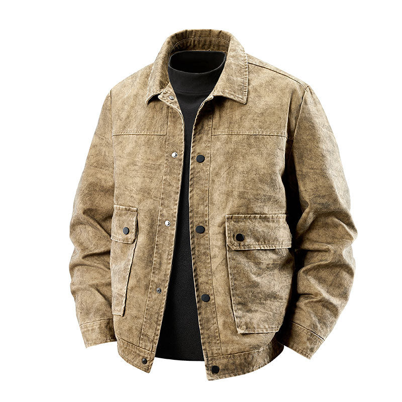 Herren Denimjacke Lässig Mit Taschen Casual
