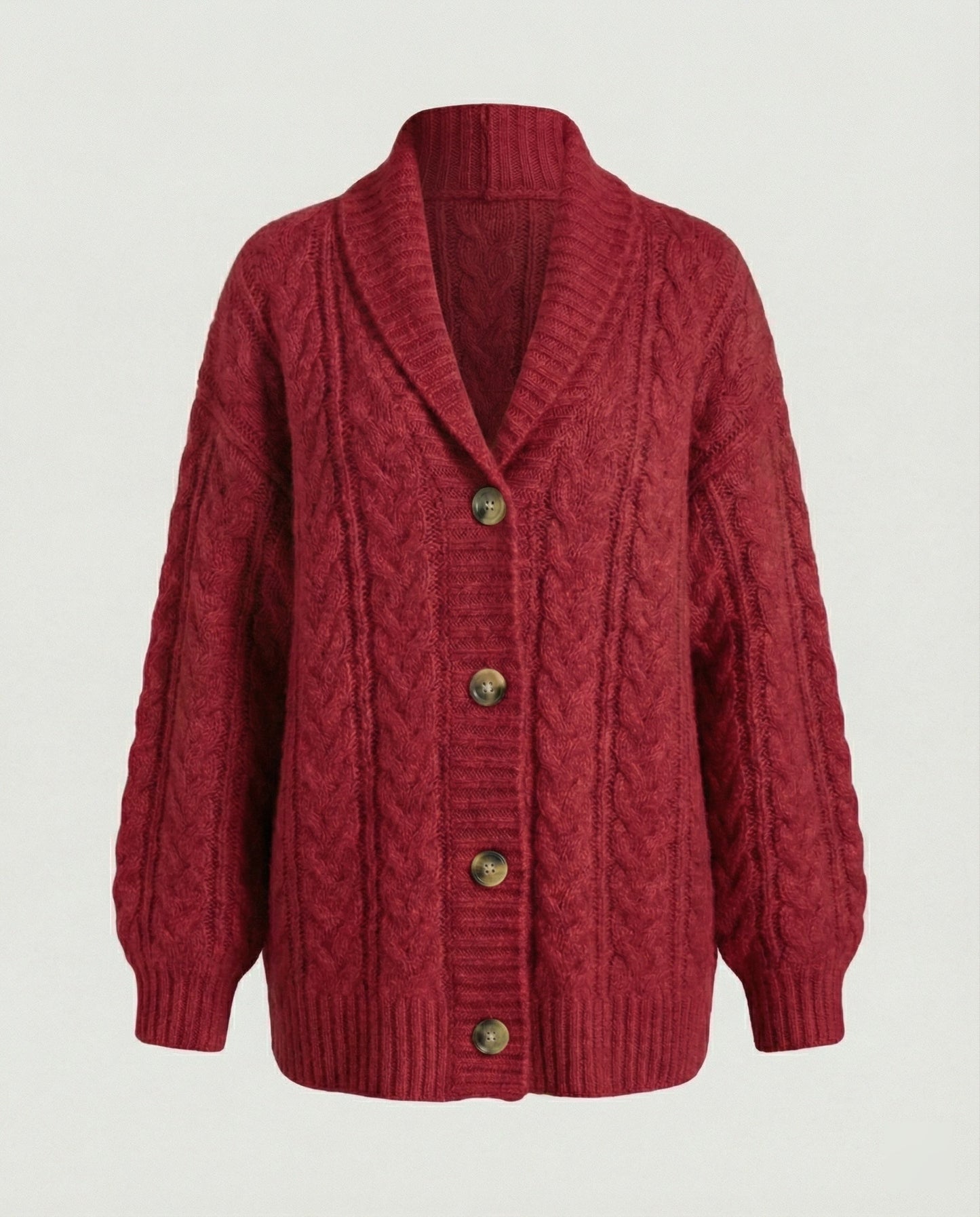 Damen Langstrickjacke Weich Flauschig Extrabreit
