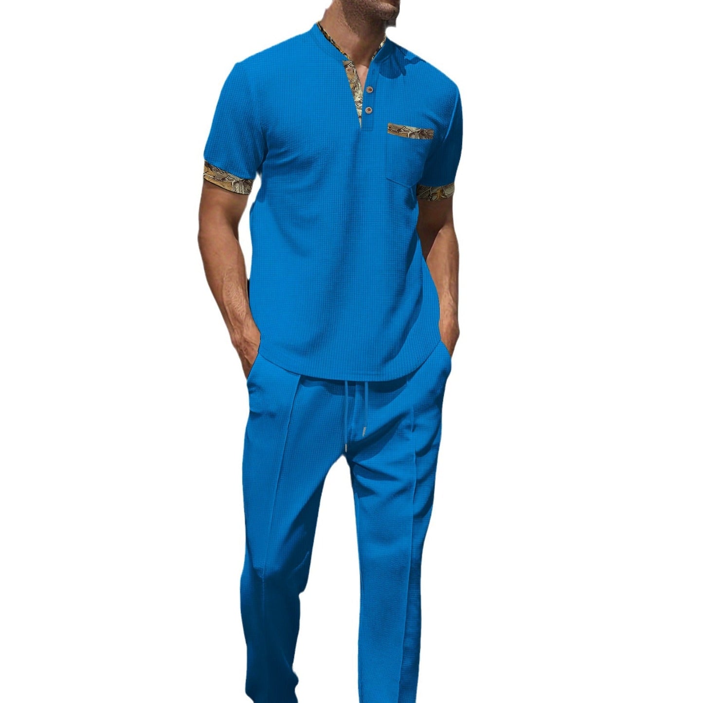 Herren Freizeitanzug Modern mit Kragen und Eleganten Details
