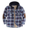 Herren Flanelljacke Wattierte Winterjacke Mit Abnehmbarem Kapuzenfutter