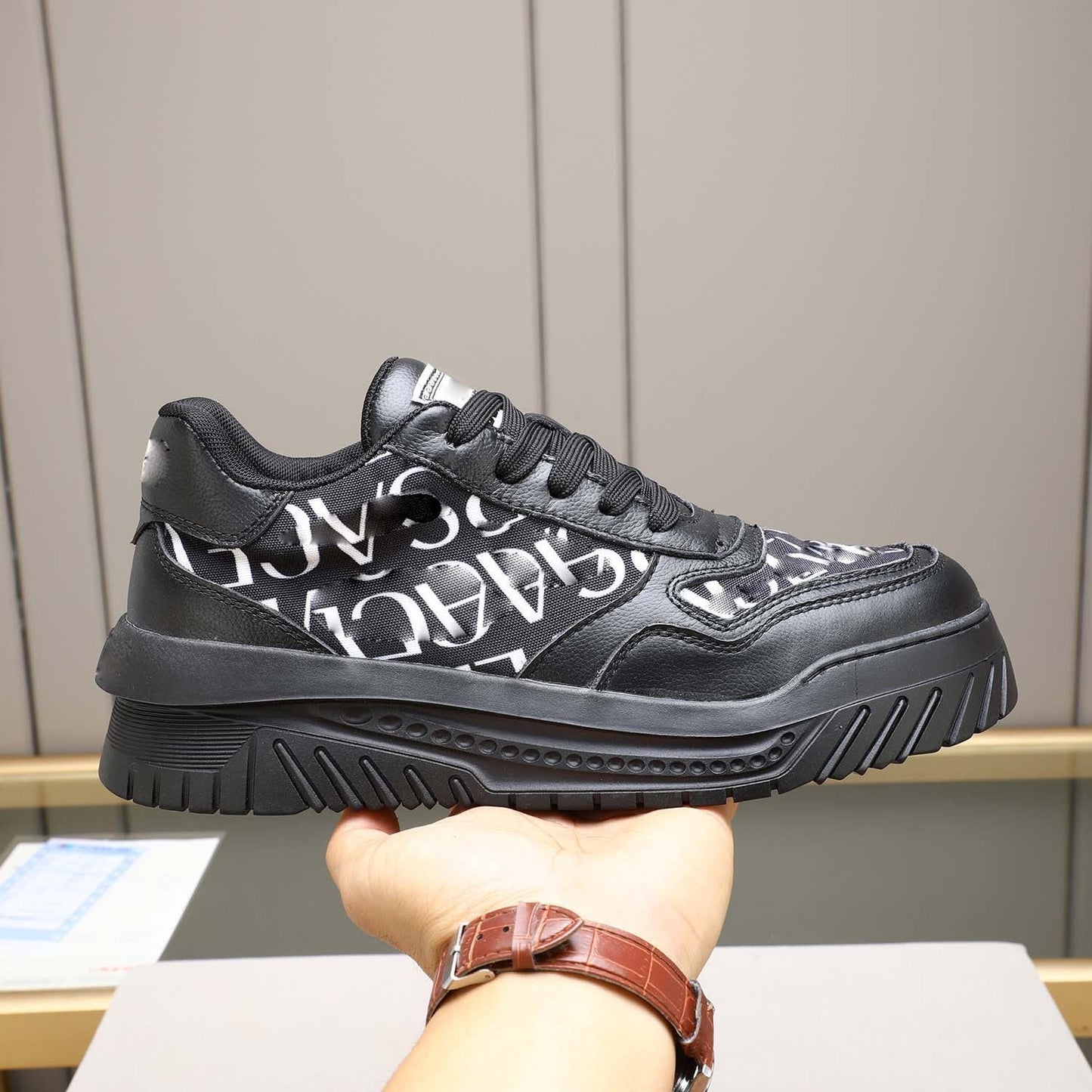 Damen Sneaker Sportlich Trendy Druckmuster