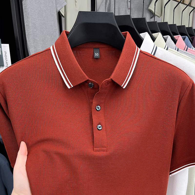Herren Poloshirt Sportlich Modern Piqué-Stoff