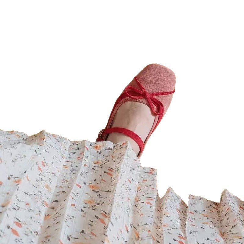 Damen Ballerinas mit Riemchen Hochwertig Elegant