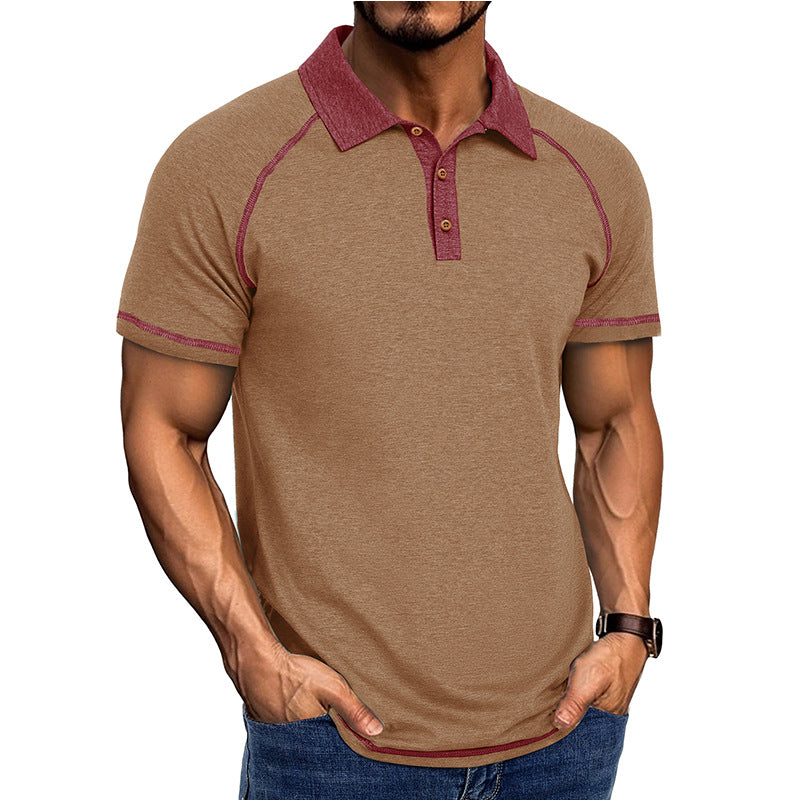 Herren Polo-Shirt Raglan-Schnitt Modern Sportlich