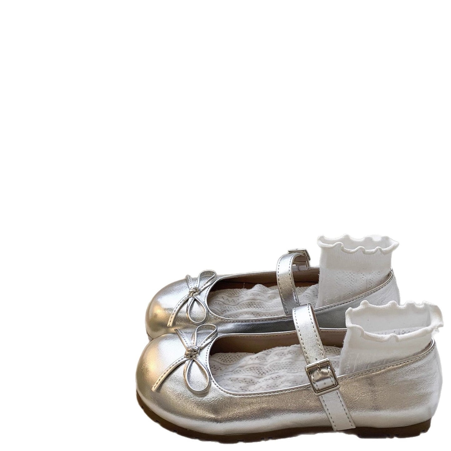 Damen Ballerinas Schleifen Applikation Comfort Fußbett