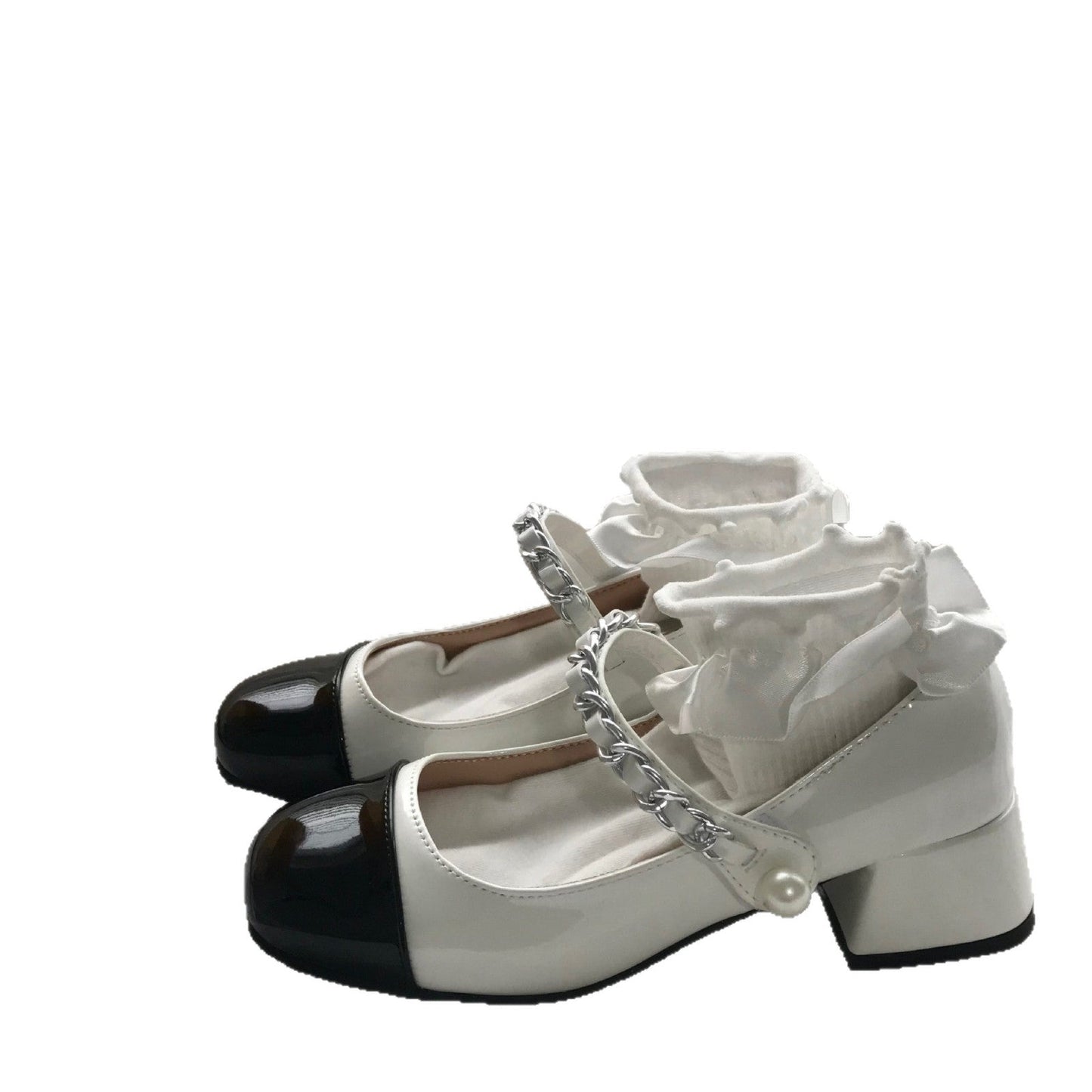 Damen Schuhe Mary Jane Elegantes Design Metallic