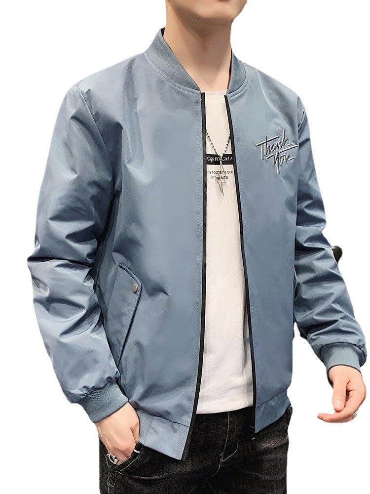 Herren Bomberjacke Sportlich Elegant Mit Stickerei