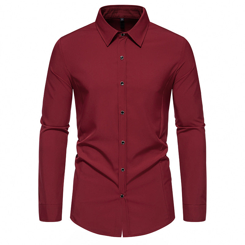 Herren Langarmhemd Elegant Slim Fit Modern